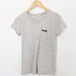 Brandy Melville Peachy Grey Short Sleeve T-Shirt